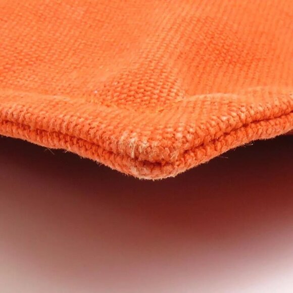 Auth HERMES Pouch Orange canvas authentic - Picture 8 of 13